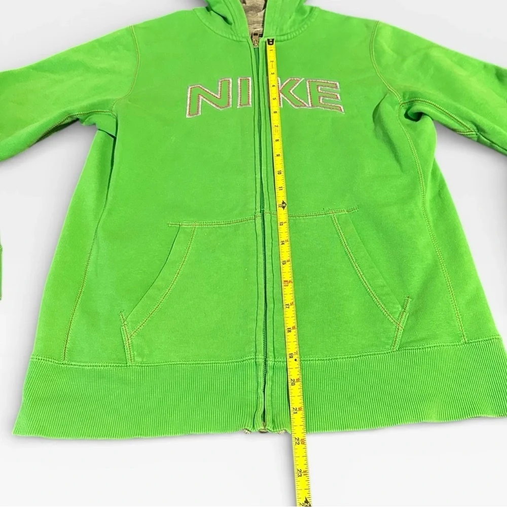 Nike Vintage Kids Green Zip Up Hoodie